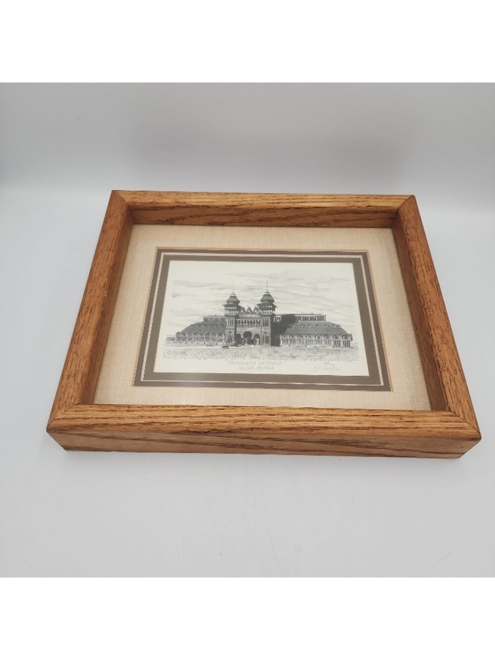 signed matted framed art print artist James Edward Coyle Broadwater Natatorium